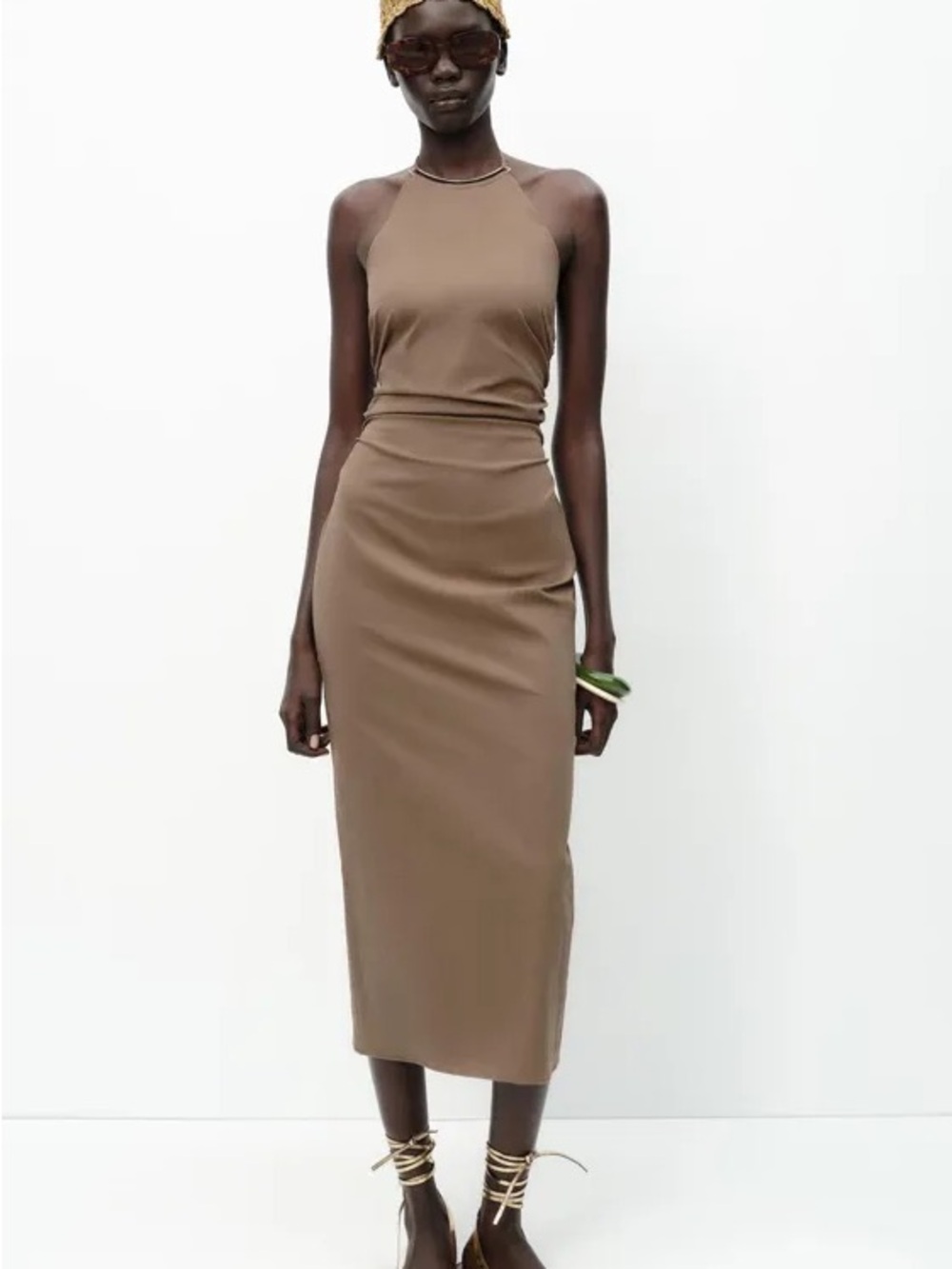 Zara Halter Midi Dress - Picture 3 of 9